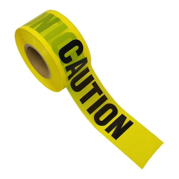 Caution Tape, 3 in X 1,000 ft, 10PK